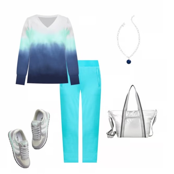 T by Talbots slub French terry pleated back pullover - Picture 5 of 7